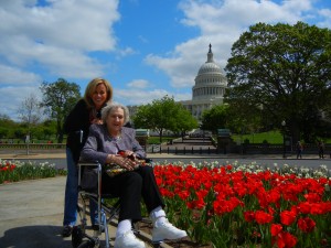 Mom and D'Aun near the Capitol