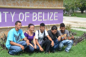 We met with a few of the PathLight college students at the University of Belize.