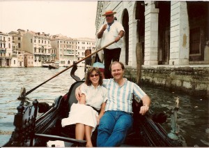 An era when I had hair ... or at least a little bit. Venice with D'Aun in the mid-80's.