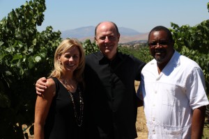 With Bishop Wright in the vineyard.